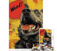 Puzzle de 1000 pièces pour Adolescents Chien avec Bulle de Dialogue Jeu éducatif Décoration Murale Renforce l'amour Entre Les Couples (50x75cm)