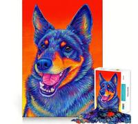 Puzzle de 1000 pièces pour Adolescents Chien de Berger Australien Jeu créatif et créatif Cadeau Artistique de Noël (38x52cm)