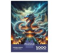 Puzzle De 1000 Pièces pour Adolescents Chinese Dragon Temple Puzzles pour Adultes Découpe De Précision Stimule Le Cerveau Jeu Amusant Et Stimulant pour Toute La Famille 52x38cm/1000pcs
