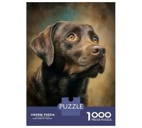 Puzzle De 1000 Pièces pour Adolescents Chocolate Labrador Portrait Puzzles pour Adultes, Jouet, Décoration Murale, Une Œuvre d'art, Difficile Et Stimulant 70x50cm/1000pcs