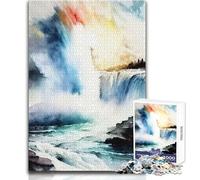 Puzzle de 1000 pièces pour Adolescents - Chutes du Niagara, Canada - Un Jeu Unique et Stimulant, à la Fois Amusant et Original Dimensions : 50x75cm