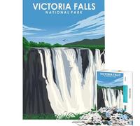 Puzzle de 1000 pièces pour Adolescents Chutes Victoria Zambie Jeu addictif pour cultiver la Patience Casse-tête Difficile Cadeau d'anniversaire (Dimensions 38x52cm)