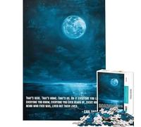 Puzzle de 1000 pièces pour Adolescents Citations de Carl Sagan sur l'espace Jeu intellectuel et Relaxant activités familiales Cadeau de Père Noël Secret (Taille 38x26cm)
