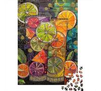 Puzzle De 1000 Pièces pour Adolescents Citrus Fruit Mosaic Art Casse-têtes pour Adultes - Jeu De Réflexion, Analyse Et Logique - Stimule Le Cerveau 52x38cm/1000pcs