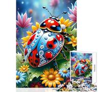 Puzzle de 1000 pièces pour Adolescents Coccinelle Mythique Décoration intérieure Jouet Cadeau de Noël Secret Jeu éducatif Stimule Le Cerveau Dimensions 38x52cm