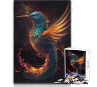Puzzle de 1000 pièces pour Adolescents - Colibri à Queue de feu - Idéal pour Un Moment de détente et de Calme - Découpe Nette et régulière - Dimensions:38x26cm