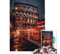 Puzzle de 1000 pièces pour Adolescents Colisée de Rome Italie Un défi éducatif pour s'amuser en Famille Jouet à Monter soi-même Convient aux 14 Ans et Plus (50x75cm)