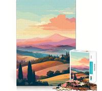 Puzzle de 1000 pièces pour Adolescents Collines de Toscane,Italie Design Finement découpé Jeu de réflexion Cadeau Temps Lent et Amusant Idéal pour Un Anniversaire (50x75cm)