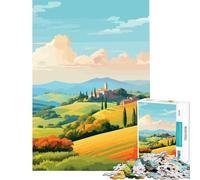 Puzzle de 1000 pièces pour Adolescents Collines paisibles de Toscane Jeu Impossible Jouet éducatif pour se détendre (75x50cm)