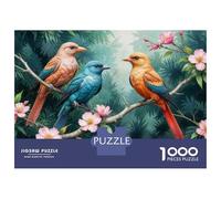 Puzzle De 1000 Pièces Pour Adolescents Colorful Birds on Branches-1 Puzzles Pour Adolescents : Amusants Et Humoristiques ! Stimulez Votre Cerveau ! Soirée Jeux Et Divertissement En Famille 70x50cm/100