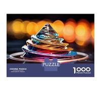Puzzle De 1000 Pièces pour Adolescents Colorful Glass Christmas Tree Decorations Puzzles pour Adultes - Jeux De Détente, D'analyse Et De Logique - Cadeaux De Noël Et d'anniversaire 70x50cm/1000pcs