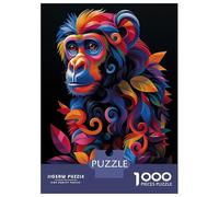 Puzzle De 1000 Pièces pour Adolescents Colorful Monkey Puzzle Adulte Anti-Stress, Décoration Murale, Difficile Et Stimulant 38x26cm/1000pcs