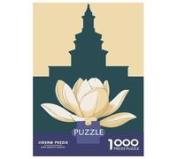 Puzzle De 1000 Pièces pour Adolescents Columbia South Carolina Cityscape with Magnolia Puzzles pour Adultes Jeux De Détente Améliore La Mémoire Cadeaux De Noël Et d'anniversaire 38x26cm/1000pcs