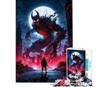 Puzzle de 1000 pièces pour Adolescents Combat épique Entre Monstres et héros Décoration Murale Originale Cadeau d'anniversaire ou de Noël (50x75cm)