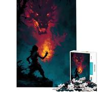 Puzzle de 1000 pièces pour Adolescents Confrontation de Dragons enflammés Jeu Pratique défi cérébral et intellectuel Jouet addictif pour Femmes (Taille 38x52cm)