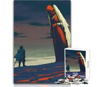 Puzzle de 1000 pièces pour Adolescents : Confrontation Entre Un Chevalier et Un Ange Un Jeu de défi Unique, Amusant et Original Dimensions : 38x26cm