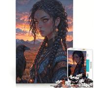 Puzzle de 1000 pièces pour Adolescents Corbeau Chaman Oracle des Montagnes tibétaines Jouet éducatif activités familiales Cadeau pour Femmes 38x52cm