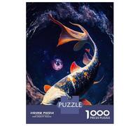 Puzzle De 1000 Pièces pour Adolescents Cosmic Koi 2 Puzzles pour Adultes Jeux Relaxants Découpe De Précision Cadeaux De Noël Et d'anniversaire 70x50cm/1000pcs