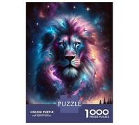 Puzzle De 1000 Pièces pour Adolescents Cosmic Lion Puzzles pour Adultes - Jeu Manuel - Décoration Intérieure - Cadeaux Uniques pour Anniversaire Et Noël 52x38cm/1000pcs