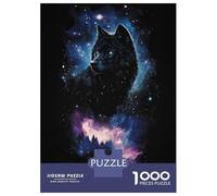 Puzzle De 1000 Pièces pour Adolescents Cosmic Wolf Portrait Puzzle Anti-Stress, Amusant Et Original, Cadeau Unique pour Un Anniversaire Ou Noël 38x26cm/1000pcs