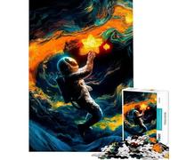 Puzzle de 1000 pièces pour Adolescents Cosmonaute dans Un rêve d'étoiles défi éducatif décoration Murale Jeux relaxants Convient aux Personnes de 14 Ans et Plus (38x26cm)