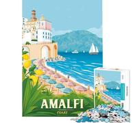 Puzzle de 1000 pièces pour Adolescents Côte amalfitaine Italie Atrani Ce Puzzle pour Adolescents améliore la mémoire stimule Le Cerveau et est Un Jeu éducatif Familial (Taille 38x52cm)