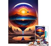 Puzzle de 1000 pièces pour Adolescents Coucher de Soleil sur Une planète inconnue Jeu Stimulant et Impossible idéal comme Cadeau d'anniversaire pour Les Couples (Taille 38x52cm)