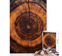 Puzzle de 1000 pièces pour Adolescents Coupe transversale d'un Tronc d'arbre Jeu Relaxant pour Toute la Famille Jouet à Monter soi-même Entraîne Ton Cerveau et ta dextérité (38x26cm)