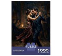 Puzzle De 1000 Pièces pour Adolescents Couple Dancing Tango in A Dimly Lit Room Puzzles pour Adultes Jeux Relaxants, Amusants Et Humoristiques, Idéal comme Cadeau 70x50cm/1000pcs