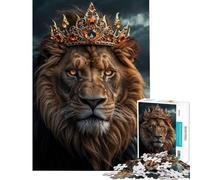 Puzzle de 1000 pièces pour Adolescents Couronne du Roi Lion Stimule Le Cerveau l'analyse et la logique Jeu Amusant pour Les 14 Ans et Plus (38x26cm)