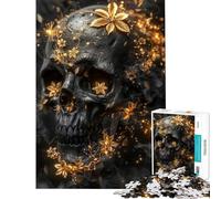 Puzzle de 1000 pièces pour Adolescents Crâne de la Mort Jeu éducatif défi Jouet Familial mais Aussi Cadeau Amusant et Humoristique pour Les Anniversaires (Taille 50x75cm)