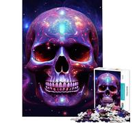 Puzzle de 1000 pièces pour Adolescents Crâne de nébuleuse Cosmique Jeu Familial Stimulant l'intelligence et Le Cerveau Jouet addictif Cadeau Artistique Activités familiales (Dimensions 38x52cm)