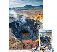 Puzzle de 1000 pièces pour Adolescents Cratère volcanique avec Vapeur Jeu Manuel Cadeau d'anniversaire Décoration Murale Cadeaux Uniques pour Un Anniversaire ou Noël (38x52cm)