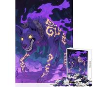 Puzzle de 1000 pièces pour Adolescents Créature du Loup Infernal Jeu éducatif Idée Cadeau Jeu Manuel Liste de souhaits avec Le Père Noël Dimensions 38x52cm