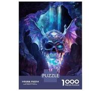 Puzzle De 1000 Pièces pour Adolescents Crystal Bat Skull Puzzles pour Adolescents - Jeu Manuel - Une Œuvre d'art - Cadeaux Uniques pour Un Anniversaire Ou Noël 70x50cm/1000pcs