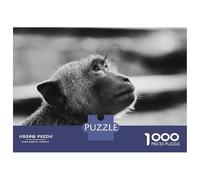 Puzzle De 1000 Pièces pour Adolescents Curious Monkey Portrait Puzzle Adulte Jeux Amusants Cadeaux pour Femmes Cadeaux d'anniversaire Et De Noël Uniques 52x38cm/1000pcs