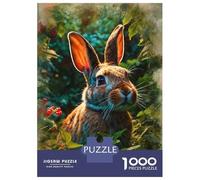 Puzzle De 1000 Pièces pour Adolescents Curious Rabbit in The Garden Puzzle pour Adultes, Jouet, Décoration Murale, pour S'amuser en Famille, Jeu Stimulant, Cadeaux 52x38cm/1000pcs