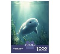 Puzzle De 1000 Pièces pour Adolescents Cute Baby Dugong Whale Puzzles pour Adolescents - Jeu Manuel - Une Œuvre d'art - Cadeaux Uniques pour Un Anniversaire Ou Noël 38x26cm/1000pcs