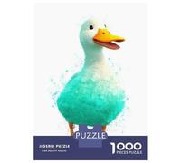 Puzzle De 1000 Pièces pour Adolescents Cute Teal and White Duckling Puzzle Adulte Anti-Stress, Décoration Murale, Difficile Et Stimulant 52x38cm/1000pcs
