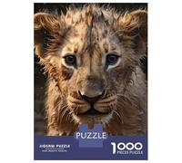 Puzzle De 1000 Pièces pour Adolescents Cute Wet Lion Puzzles pour Adultes Jeux De Détente Vacances À La Maison Passer Le Temps Défi À Compléter 52x38cm/1000pcs