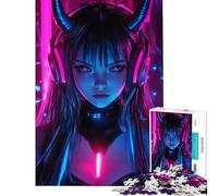 Puzzle de 1000 pièces pour Adolescents Cyber Devil Girl Jeu de réflexion pour Adultes découpe de précision Difficile et Stimulant (Taille 38x52cm)