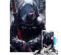 Puzzle de 1000 pièces pour Adolescents Cyborg avec Katana Jouet éducatif et ludique pour Toute la Famille décoration Murale Cadeau pour Femmes et Hommes (Dimensions 38x52cm)