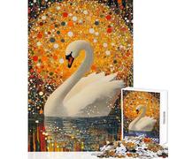 Puzzle de 1000 pièces pour Adolescents Cygne en mosaïque phosphorescente Jeu Familial Motif à Assembler idéal comme Cadeau pour Toute la Famille (Taille 38x52cm)