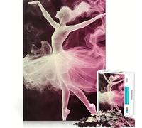 Puzzle de 1000 pièces pour Adolescents Danseuse de Ballet dans la fumée Jeu Amusant et décontracté pour stimuler l'esprit Décoration Artistique de Noël (50x75cm)