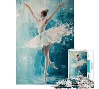 Puzzle de 1000 pièces pour Adolescents Danseuse de Ballet Jeu de Peinture Jeu intellectuel et Relaxant Activités familiales Idée Cadeau Père Noël Secret (Taille 50x75cm)