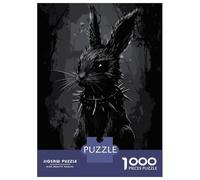 Puzzle De 1000 Pièces pour Adolescents Dark Spiked Gothic Rabbit Puzzle pour Adultes Jeux Relaxants Assemblage De Motifs Cadeaux d'anniversaire Et Cadeaux Uniques 52x38cm/1000pcs