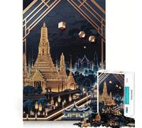 Puzzle de 1000 pièces, pour adolescents de Bangkok, Thaïlande, coupes nettes, puzzles logiques de bricolage, jeu pour les loisirs, calme (50 x 75 cm)