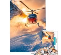 Puzzle de 1000 pièces pour Adolescents Décollage d'hélicoptère Jeu de réflexion éducatif idée Cadeau (38x26cm)