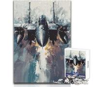 Puzzle de 1000 pièces pour Adolescents - Décollage d'un F-Eagle - Idéal pour Un Moment de détente paisible à l'intérieur - Découpe de Haute précision - Dimensions:38x26cm
