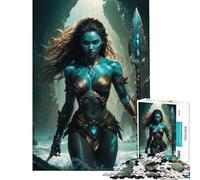 Puzzle de 1000 pièces pour Adolescents Déesse à la Lance Atlante Jeu Pratique et Stimulant idées Cadeaux découpe de précision (Taille 50x75cm)